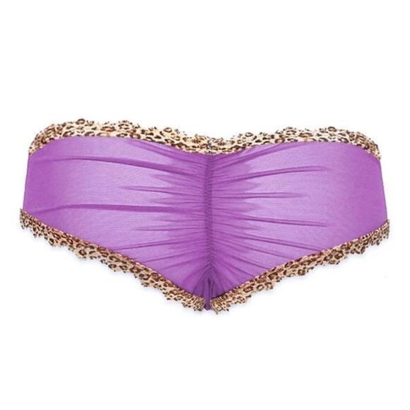 Bristol Six: Violet Leopard Nippies & Cheeky Set Size: Large - Picture 2 of 3